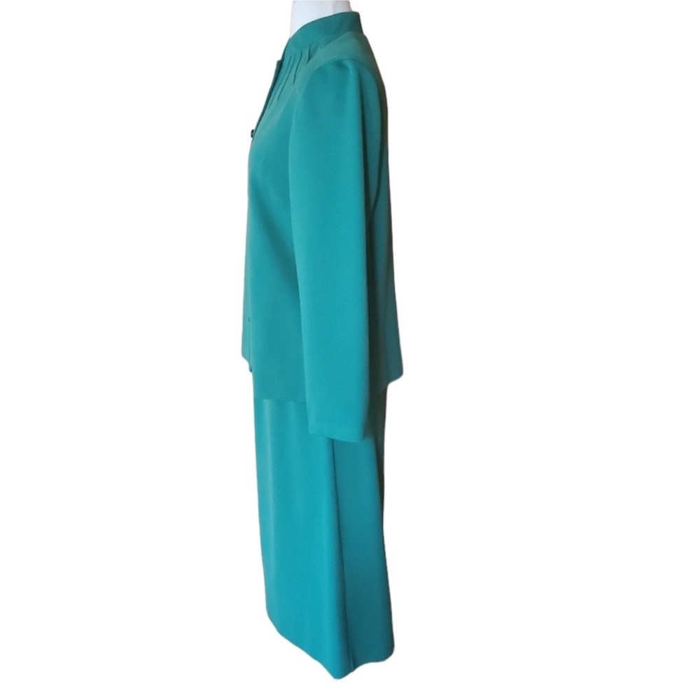 1980s‎ Pablo Collection Green Skirt Suit Set - Picture 5 of 8